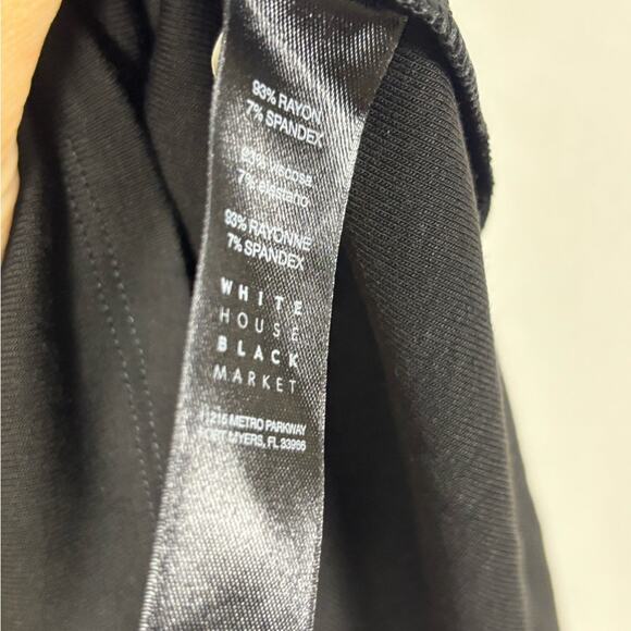 White House Black Market Dress Shift Ruffles Black Size XS Extra Small - Picture 7 of 9